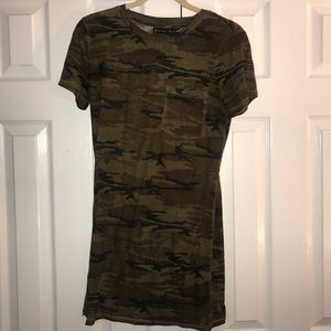 ARMY PRINTED TEE SHIRT DRESS